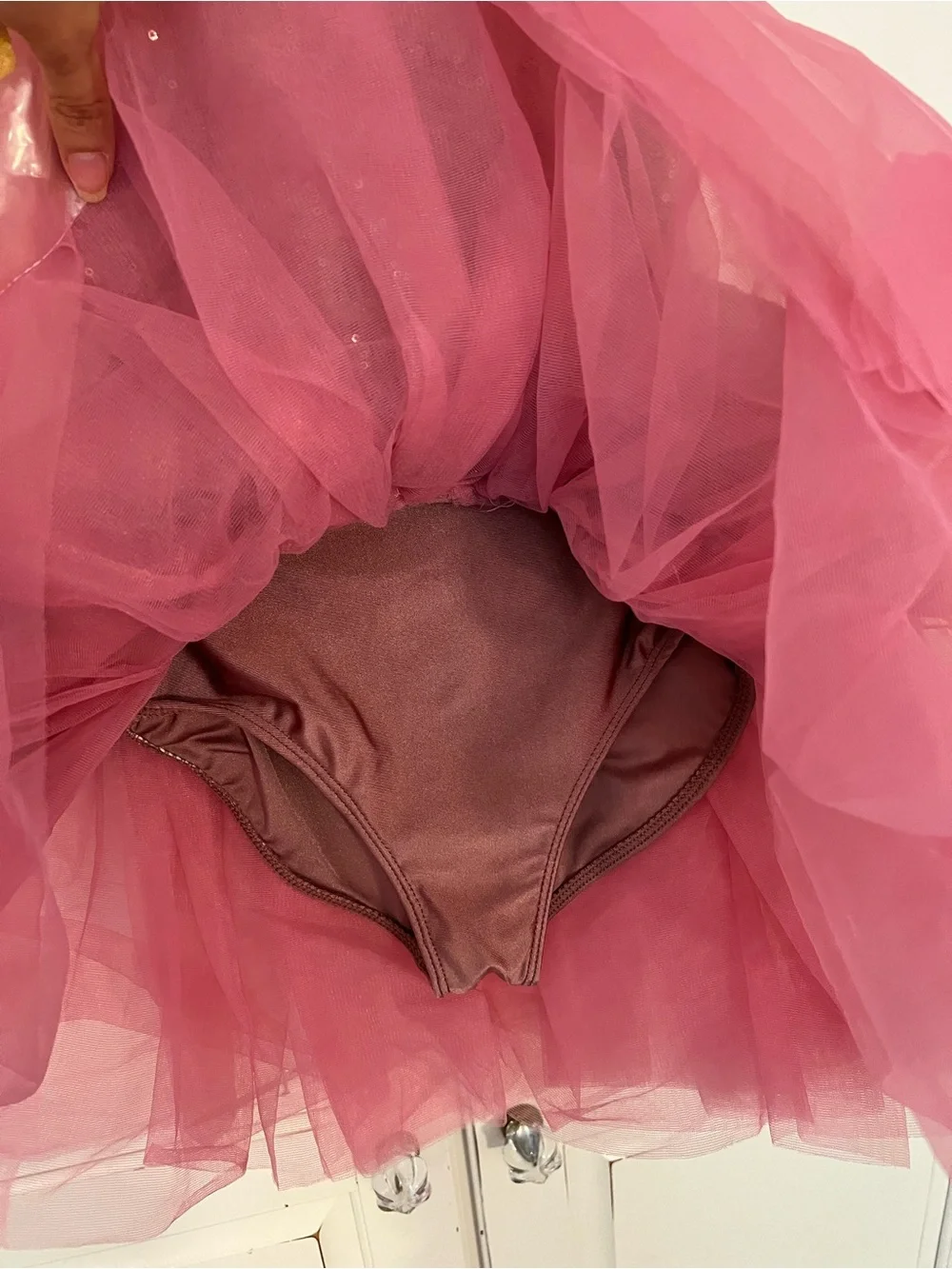 Girls Pink Lace & Tulle Ballet Dance Costume Dress